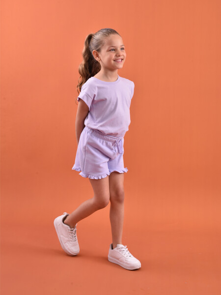 SHORT FLORA LILA