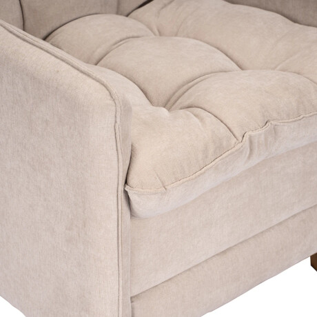 Combo Rustico Poltrona Reclinable + Puff Montreal Beige
