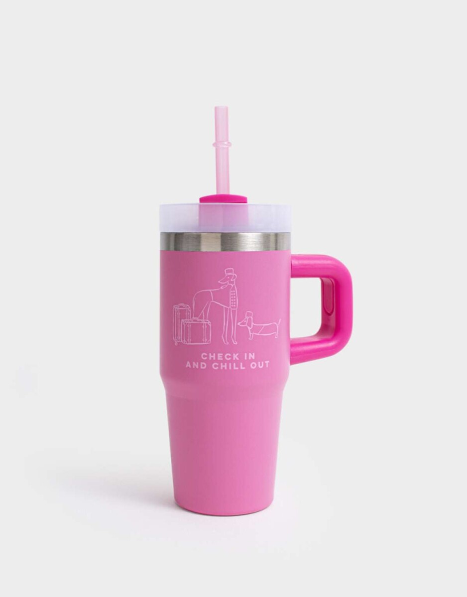 Vaso Térmico De Acero Inóxidable De 450 Ml - Fucsia Medio 