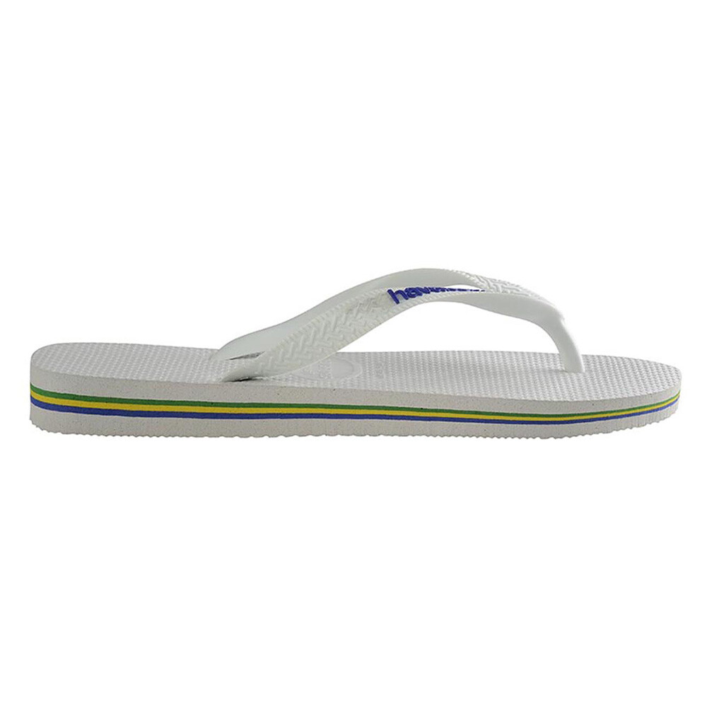 Sandalias Havaianas Brasil Logo Hombre Blanco