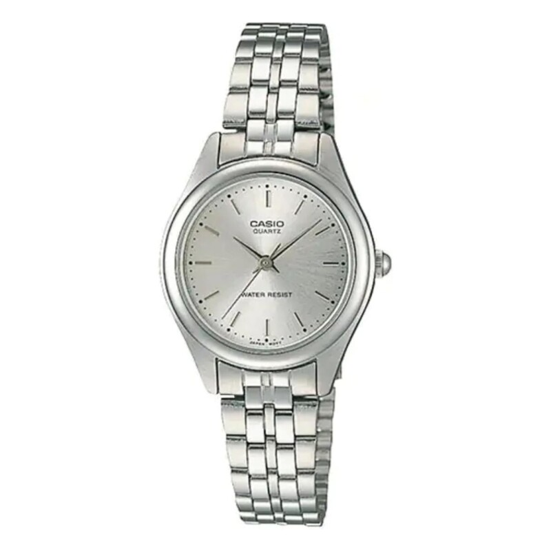 Reloj Casio LTP1129A 7ARDF para dama con correa de acero Plateado