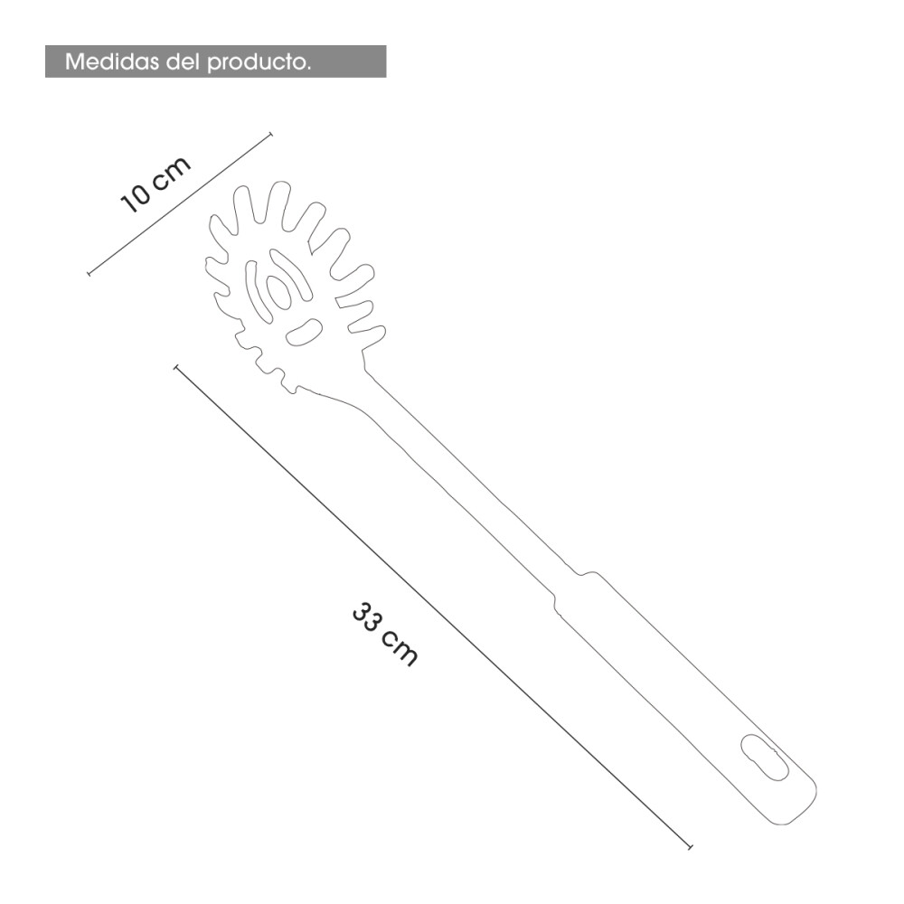 Utensilio Cocina 33cm Unidad Gastronomia Varios Modelos Cuchara para fideos