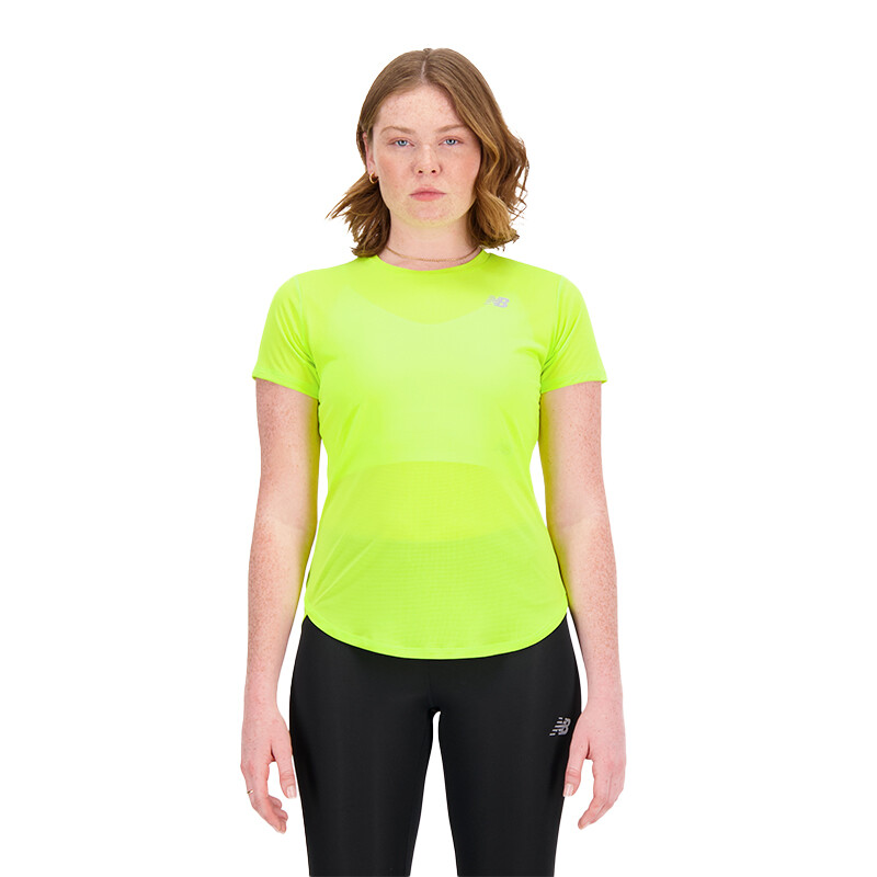 Remera New Balance Accelerate Short Sleeve Top Verde