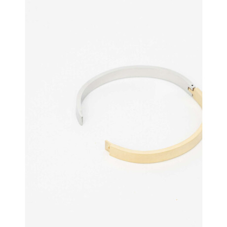 Brazalete De Acero Combinacion Bicolor