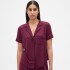 MODAL SS PIPING TOP TUSCAN RED