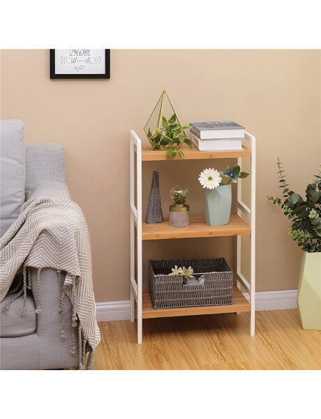 ESTANTERIA 3 TABLAS 45X32X80 CM BAMBOO CON BLANCO ESTANTERIA 3 TABLAS 45X32X80 CM BAMBOO CON BLANCO