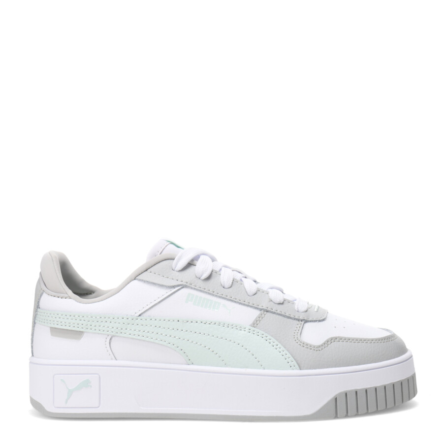 Championes de Mujer Puma Carina Street Plataforma Blanco - Gris - Verde agua