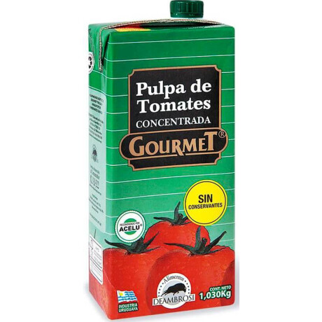 PULPA DE TOMATE GOURMET 1030G CONCENTRADA PULPA DE TOMATE GOURMET 1030G CONCENTRADA