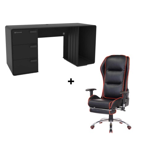 SILLA CONFORT + ESCRITORIO GAMER STATION XT