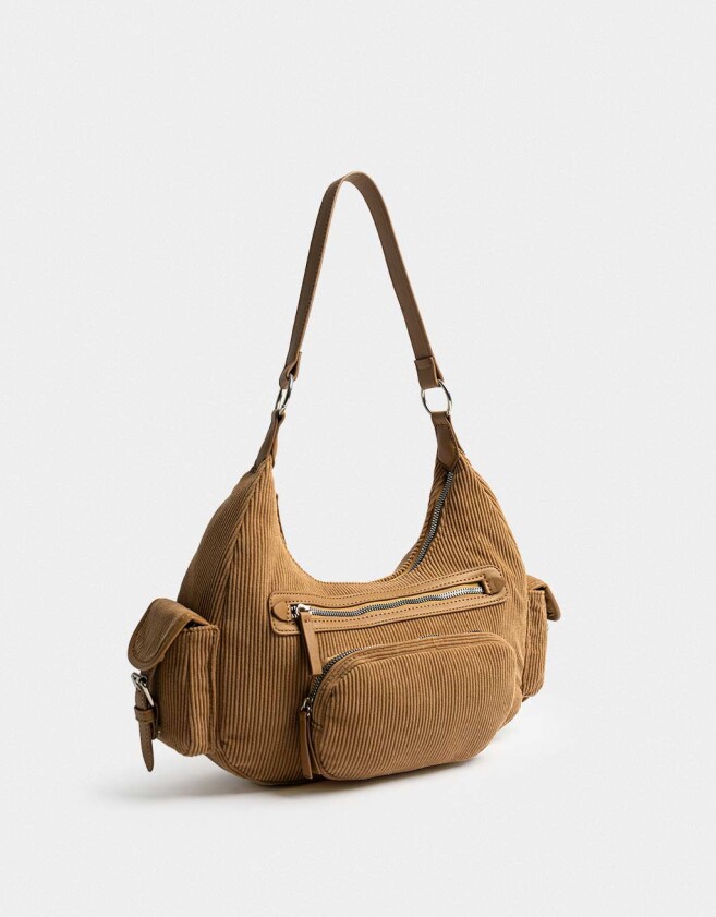 Bandoleras Bandolera Multipocket Corderoy Camel - Marron Camel