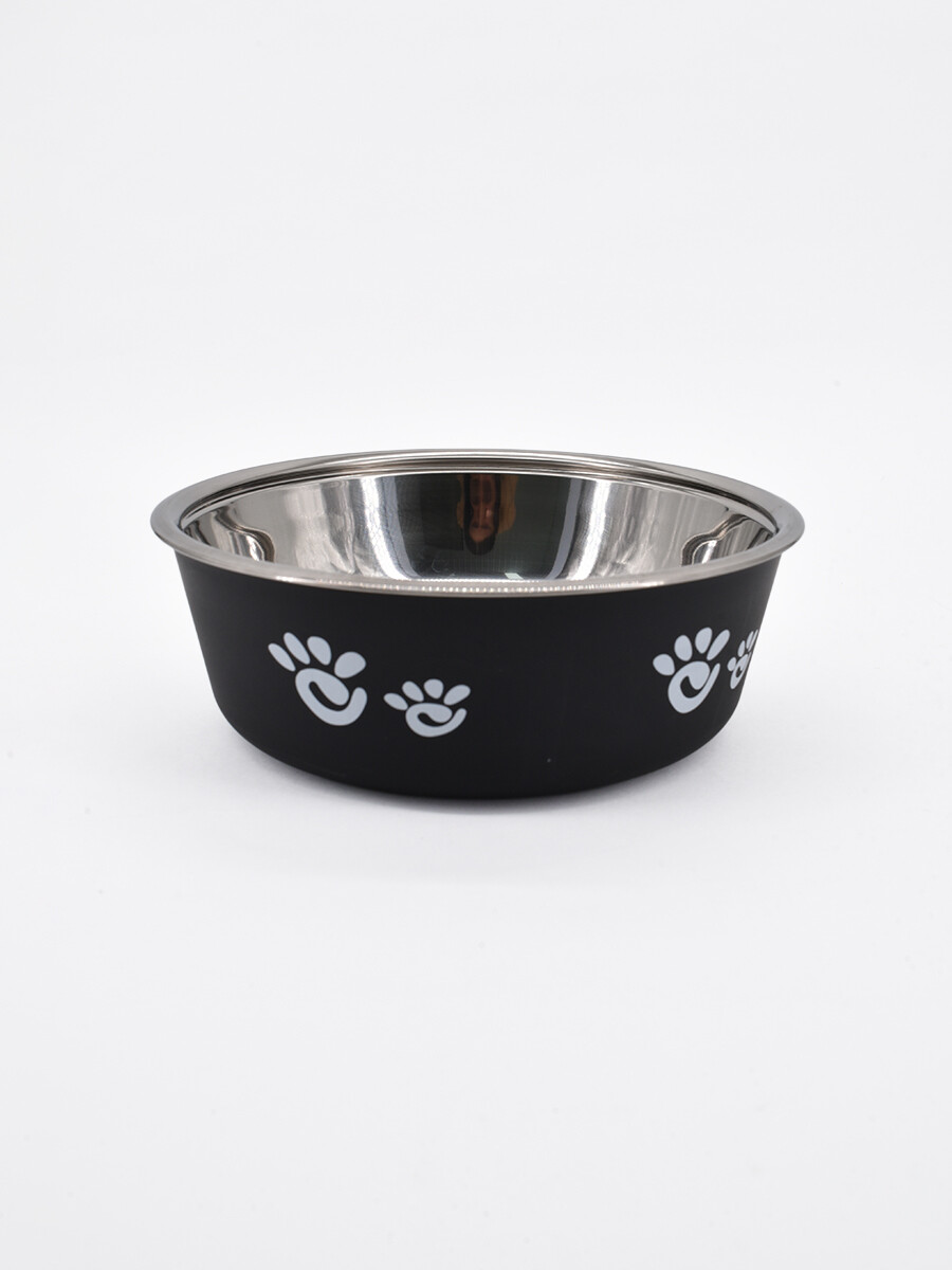 PLATO METALICO MASCOTAS - NEGRO 