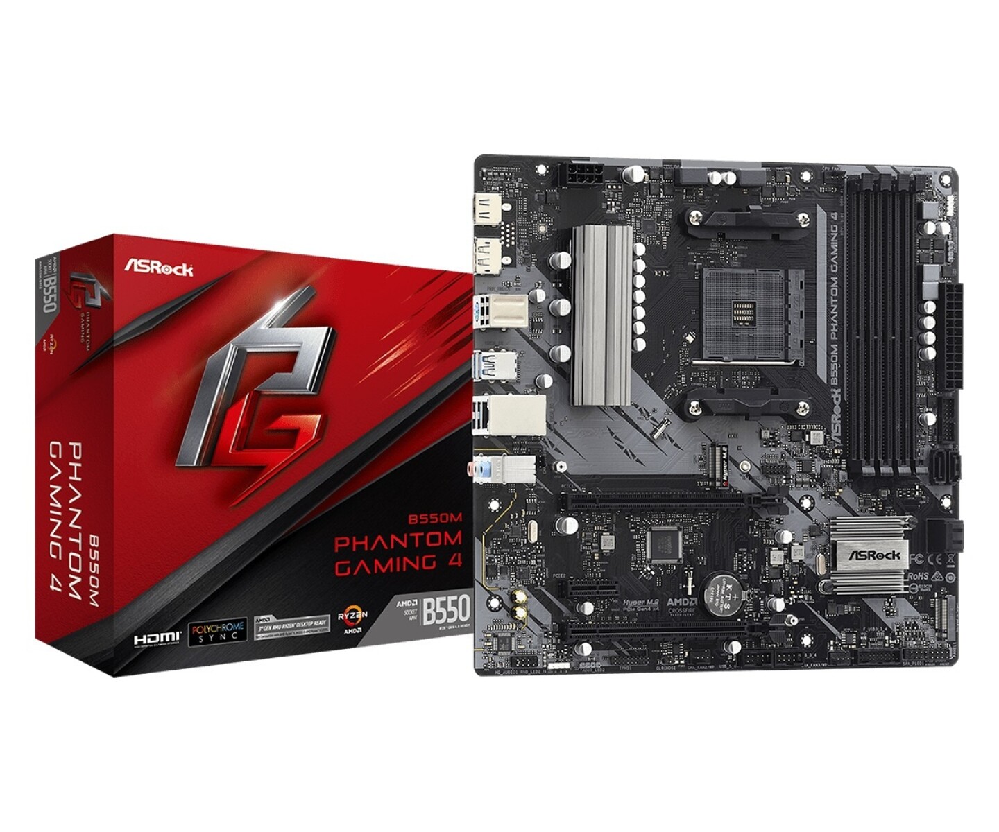 Mother Asrock B550M Phantom Gaming 4 AM4 