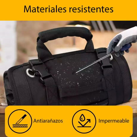 Bolso Herramientas Enrollable Organizador Práctico Negro