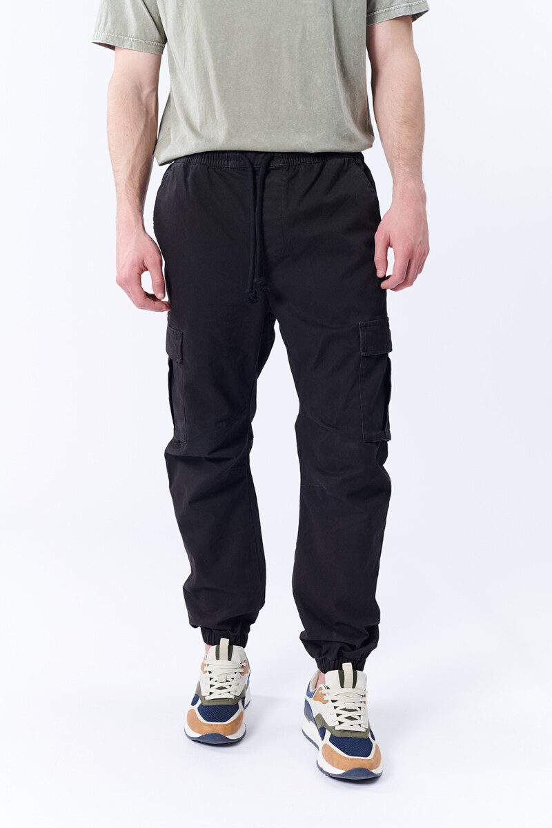 Pantalón cargo jogger Negro