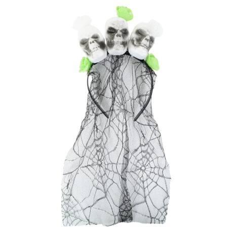 Vincha con tul y calaveras Halloween Vincha con tul y calaveras Halloween