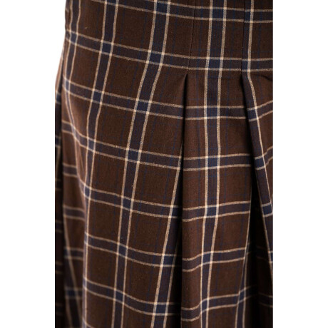 Pantalón Extra Wide Cuadros Marino