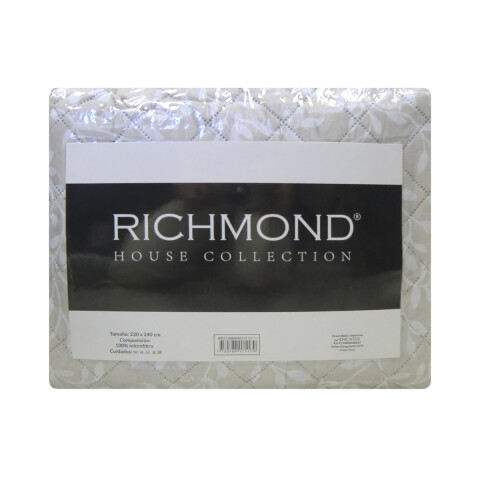 Colcha Estampada Microfibra Richmond 1 Plaza 150 x 240 cm 311-1 HOJAS GRIS