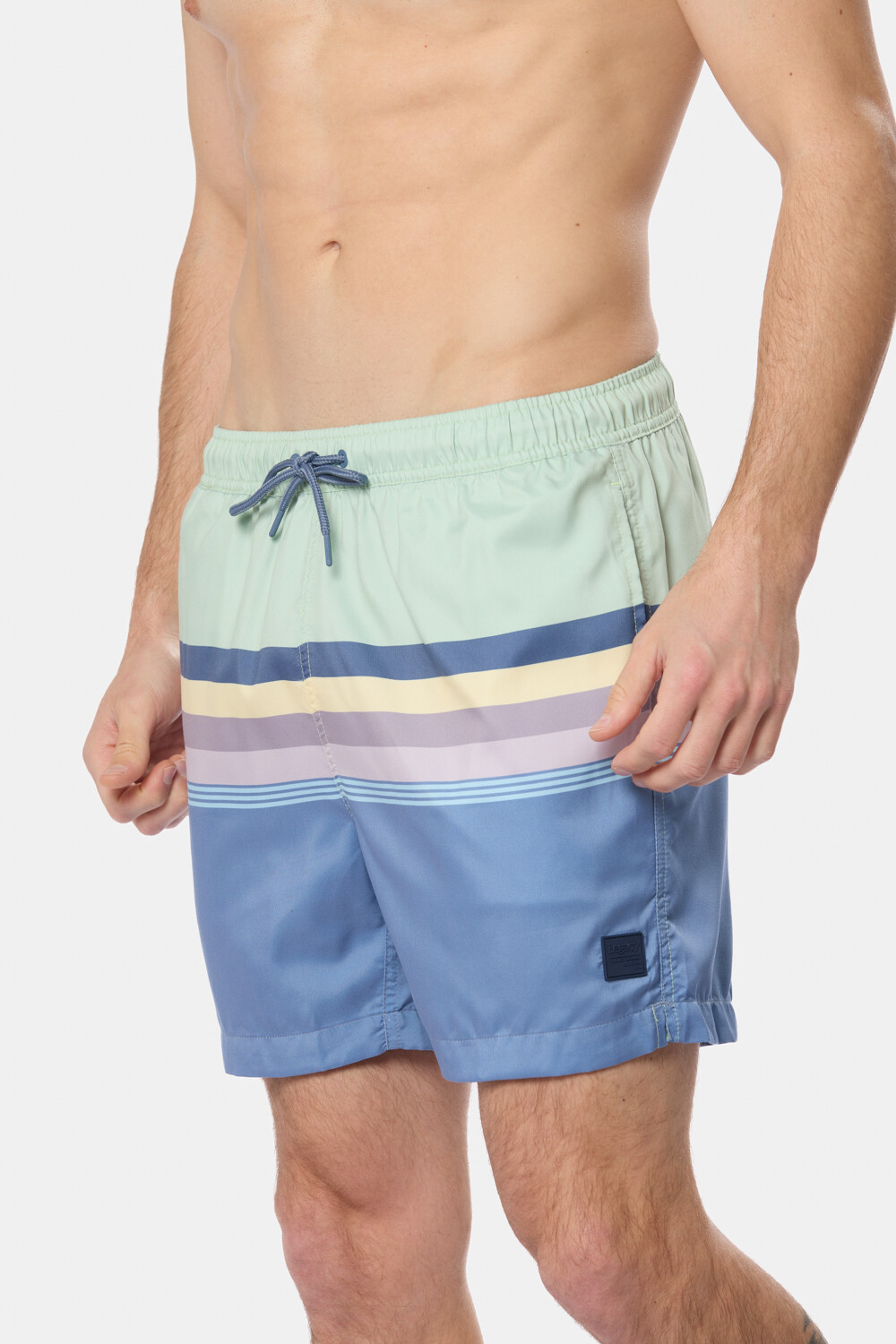 SHORT DE BAÑO RAYADO Piedra