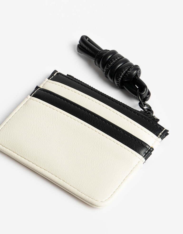 Tarjeteros Tarjetero Con Strap Nudo Bicolor - Combinacion Bicolor