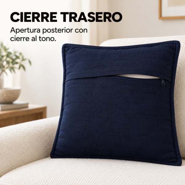 Fundas de Almohadón ZAL 50 x 50 cm Pack x2 Azul
