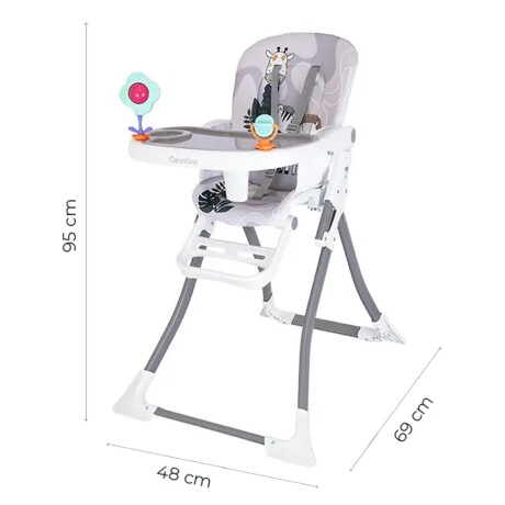 Silla de Bebe para Comer Carestino Río Ajustable Azul