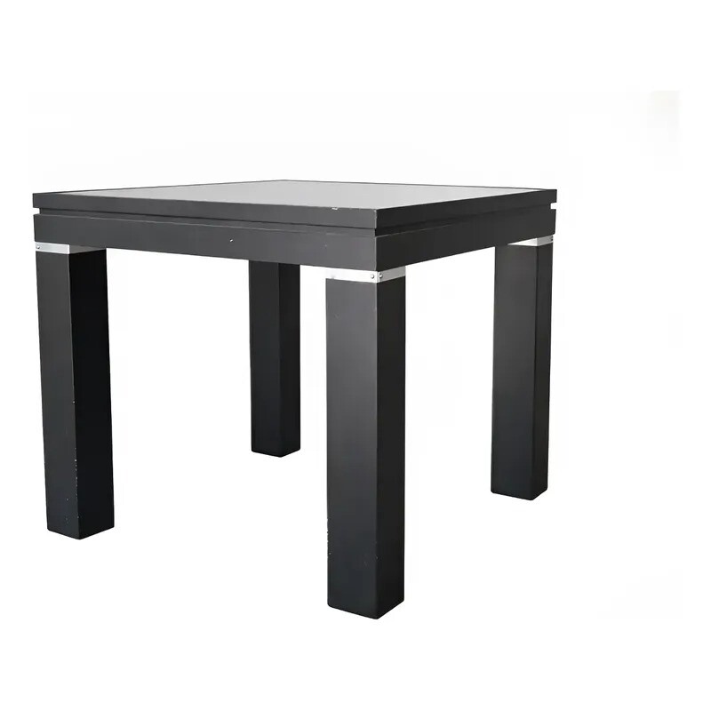 Mesa lateral con vidrio negro - MERCADERIA CON DETALLES Mesa lateral con vidrio negro - MERCADERIA CON DETALLES