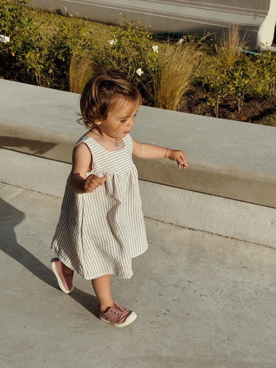 Vestido Tita Rayas Beige Vestido Tita Rayas Beige