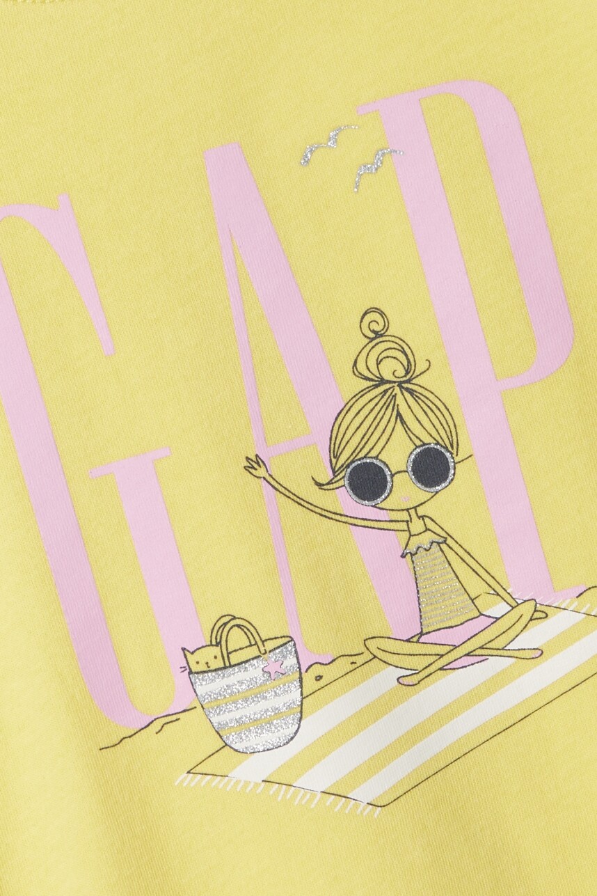 Remera Logo Gap Toddler Niña Aurora Yellow