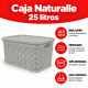 Caja simil ratán 25 lts CAPPUCCINO