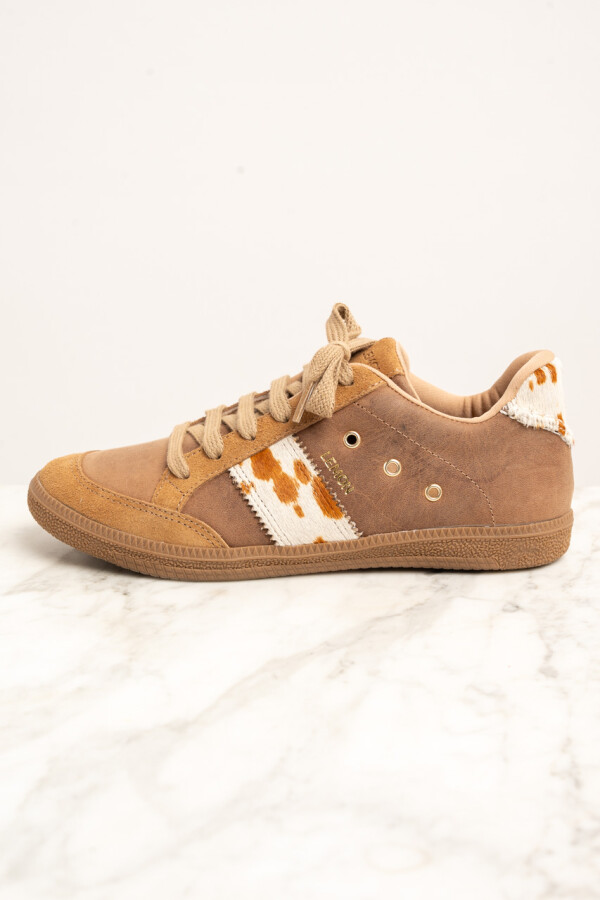 Zapatilla Gamuza Vaca Marron