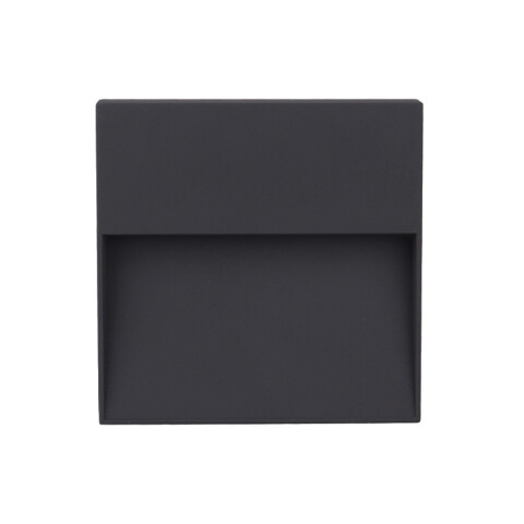 Lámpara de pared LED IP65 negro 6W luz cálida 90° IX4826