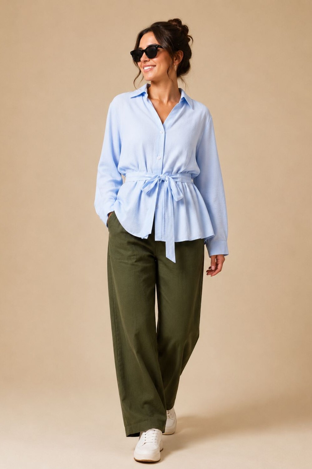 CAMISA VIRGINIA Celeste
