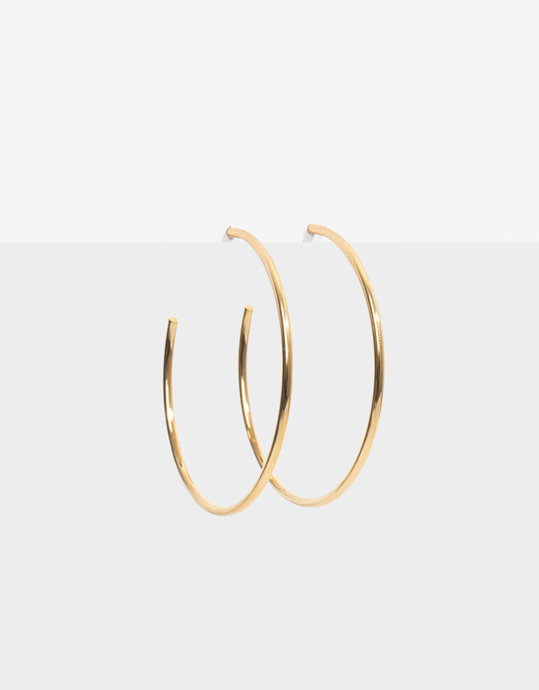 Aros Argollas Metal Aros Argolla Acero - Dorado