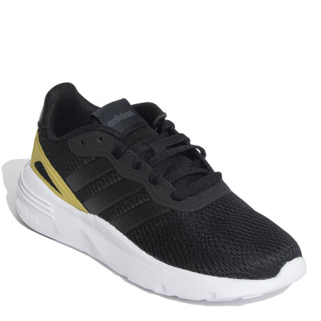 Championes de Mujer Adidas Nebzed Cloudfoam Lifestyle Running Negro - Dorado