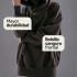 Canguro Buzo OverSize Capucha Cuello Frio Invierno Unisex Color Gris Talle L
