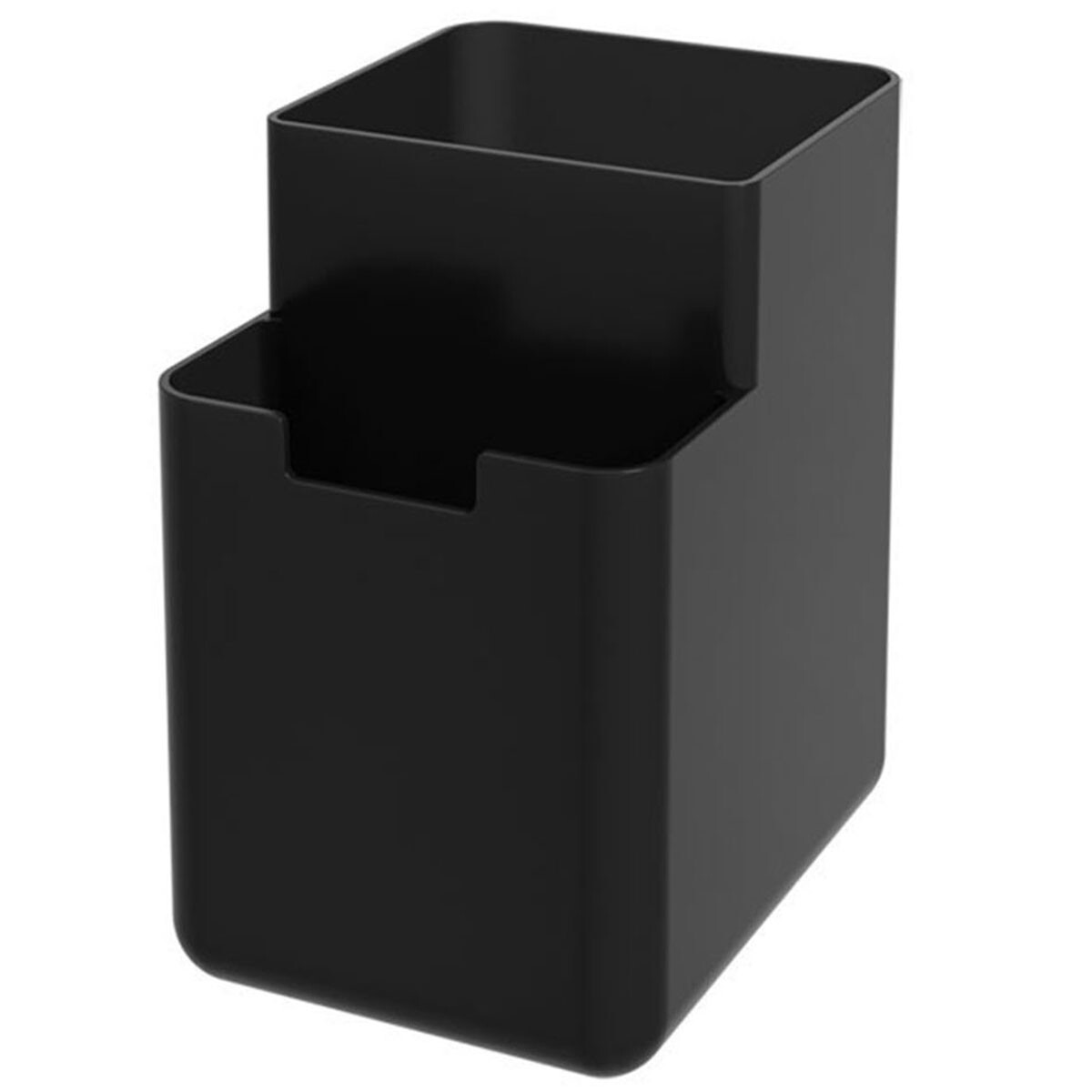 Organizador mesada plástico 8x10,5x12 cm - NEGRO 