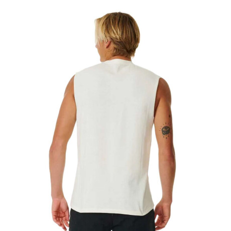Remera Rip Curl Plain Wash Muscle Blanco