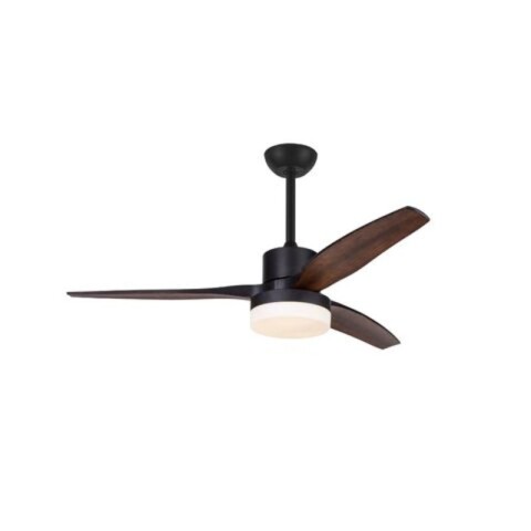 "VENTILADOR LED 24W 52"" 3CCT NEGRO Y MADERA C/ CONTROL" "VENTILADOR LED 24W 52"" 3CCT NEGRO Y MADERA C/ CONTROL"