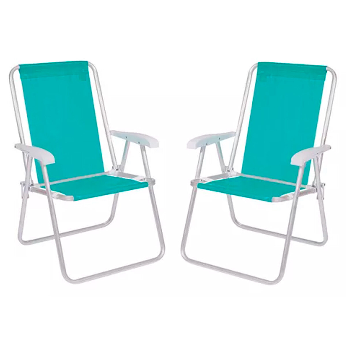 Set X 2 Sillas Altas Conforto Sannet Aluminio - VERDE 