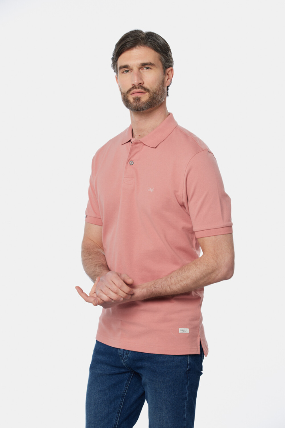 REMERA POLO PIQUE LISA Coral