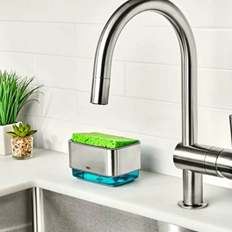 Dispensador y Escurridor de Esponjas en acero inoxidable OXO Dispensador y Escurridor de Esponjas en acero inoxidable OXO