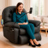 Sillón Masajeador Poltrona Con Control Remoto Y Soporte Para Celular GRIS