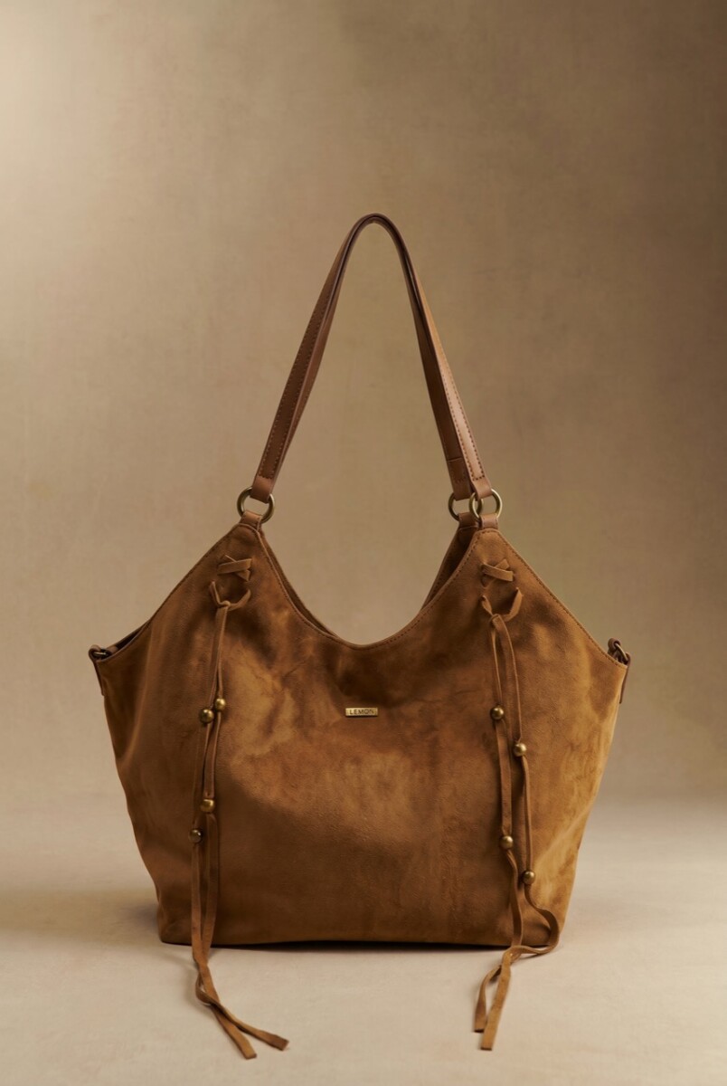 Travel Bag Gamuza Vegana - Camel 