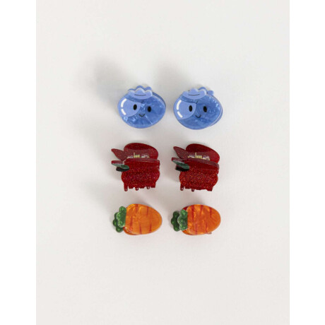 Set De Mini Broches Infantiles Combinacion Tricolor