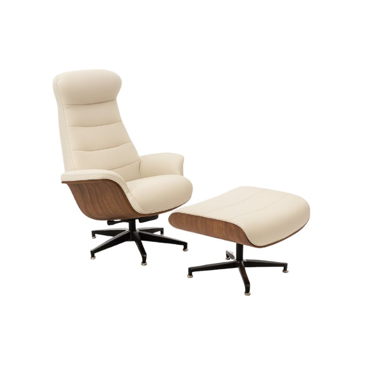 POLTRONA PAIGE RECLINABLE - 100% CUERO - PERLA MATE 