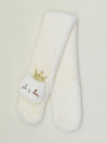 BUFANDA INFANTIL CAT PRINCESS WHITE BLANCO