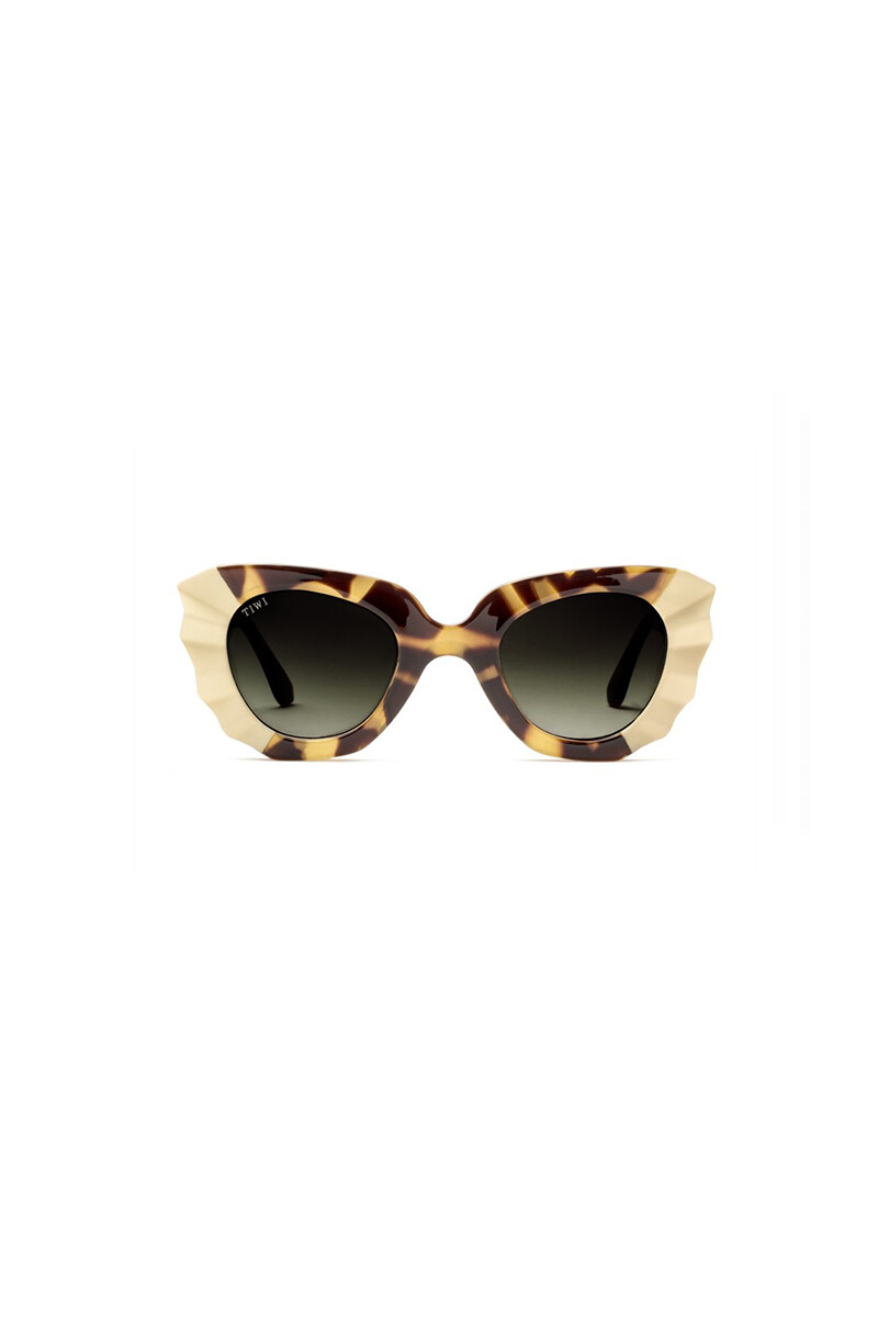 Tiwi Matisse - Shiny Caramel/beige With Green Gradient Lenses 