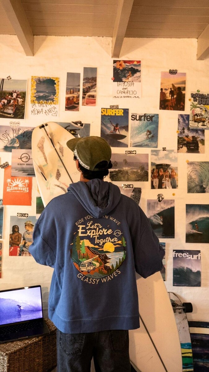 Hoodie Montana Bordado / Azul - Preventa 