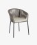 Silla Yanet cuerda gris y patas de acero galvanizado