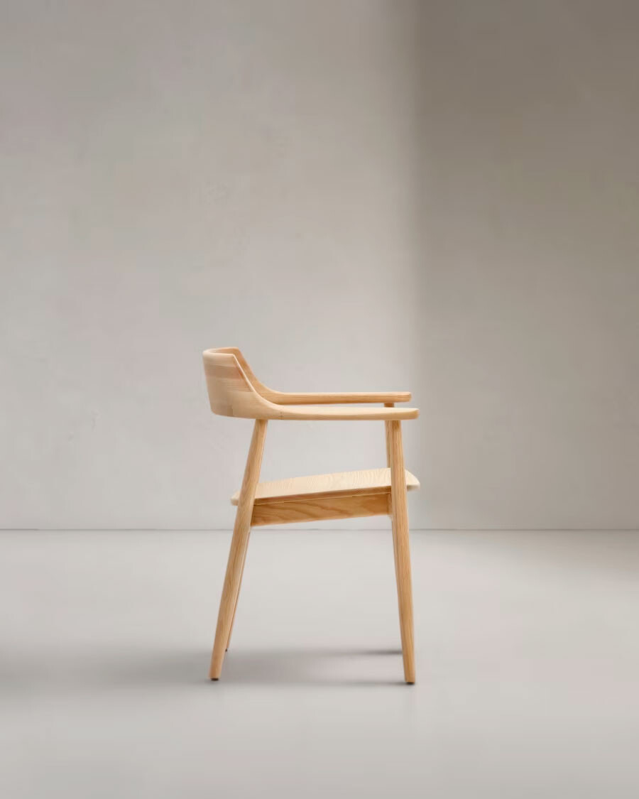 Silla Fondes de madera maciza de roble con acabado natural FSC Mix Credit Silla Fondes de madera maciza de roble con acabado natural FSC Mix Credit